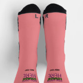 MODERNE, EDITABLE SALMON PINK BILDTEMPLATE SOCKEN (Oben)