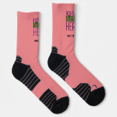 MODERNE, EDITABLE SALMON PINK BILDTEMPLATE SOCKEN (Rechts)