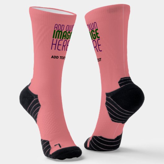 MODERNE, EDITABLE SALMON PINK BILDTEMPLATE SOCKEN (Gewinkelt)