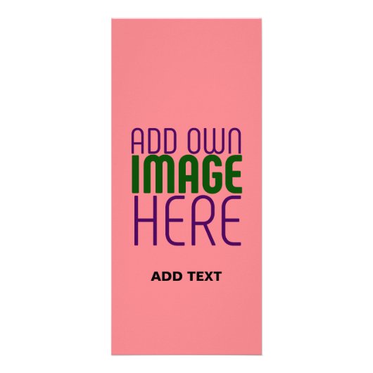 MODERNE, EDITABLE SALMON PINK BILDTEMPLATE WERBEKARTE (Vorne)