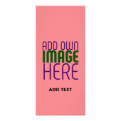 MODERNE, EDITABLE SALMON PINK BILDTEMPLATE WERBEKARTE (Hinten)