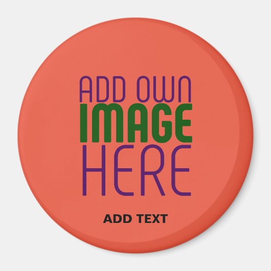MODERNE EDITABLE TOMATO RED IMAGE TEXT TEMPLATE MAGNET (Vorne)