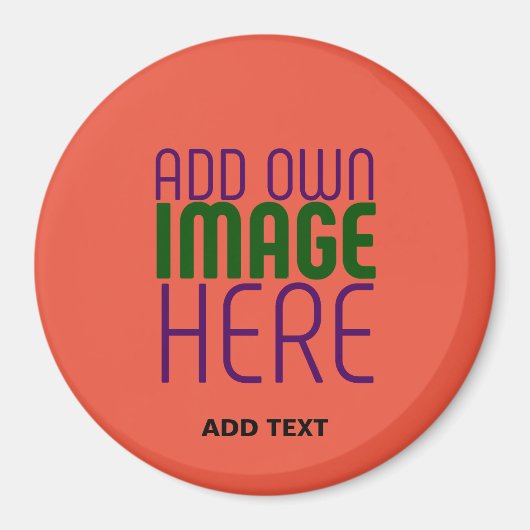 MODERNE EDITABLE TOMATO RED IMAGE TEXT TEMPLATE MAGNET (Vorne)