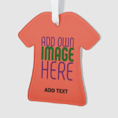 MODERNE EDITABLE TOMATO RED IMAGE TEXT TEMPLATE ORNAMENT (Vorderseite)