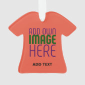 MODERNE EDITABLE TOMATO RED IMAGE TEXT TEMPLATE ORNAMENT (Rückseite)