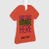 MODERNE EDITABLE TOMATO RED IMAGE TEXT TEMPLATE ORNAMENT (Vorderseite)