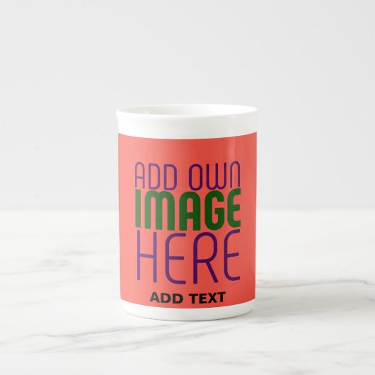 MODERNE EDITABLE TOMATO RED IMAGE TEXT TEMPLATE PORZELLANTASSE (Vorderseite)