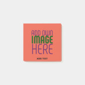 MODERNE EDITABLE TOMATO RED IMAGE TEXT TEMPLATE POST-IT KLEBEZETTEL (Vorderseite)