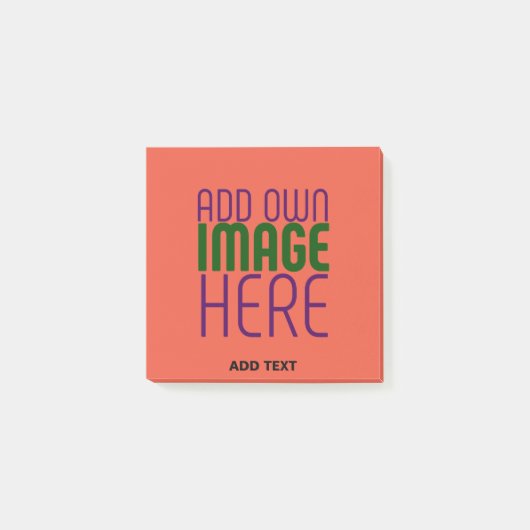 MODERNE EDITABLE TOMATO RED IMAGE TEXT TEMPLATE POST-IT KLEBEZETTEL (Vorderseite)