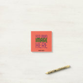 MODERNE EDITABLE TOMATO RED IMAGE TEXT TEMPLATE POST-IT KLEBEZETTEL (Auf Schreibtisch)