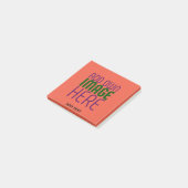MODERNE EDITABLE TOMATO RED IMAGE TEXT TEMPLATE POST-IT KLEBEZETTEL (angewinkelt)
