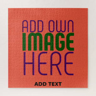 MODERNE EDITABLE TOMATO RED IMAGE TEXT TEMPLATE PUZZLE