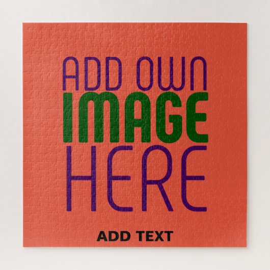 MODERNE EDITABLE TOMATO RED IMAGE TEXT TEMPLATE PUZZLE (Vertikal)