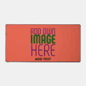 MODERNE EDITABLE TOMATO RED IMAGE TEXT TEMPLATE SCHREIBTISCHUNTERLAGE (Vorderseite)
