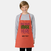 MODERNE EDITABLE TOMATO RED IMAGE TEXT TEMPLATE SCHÜRZE (Getragen)