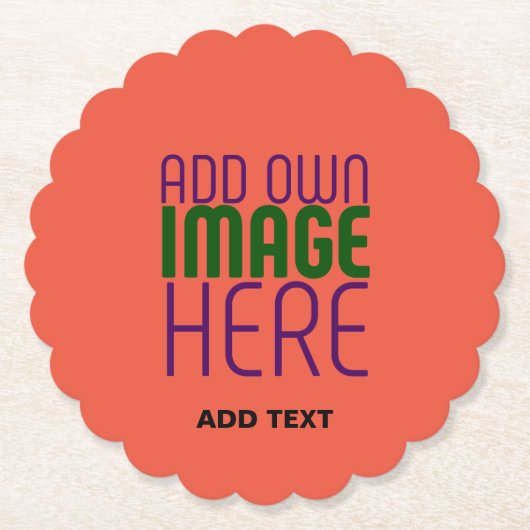 MODERNE EDITABLE TOMATO RED IMAGE TEXT TEMPLATE UNTERSETZER (Vorderseite)