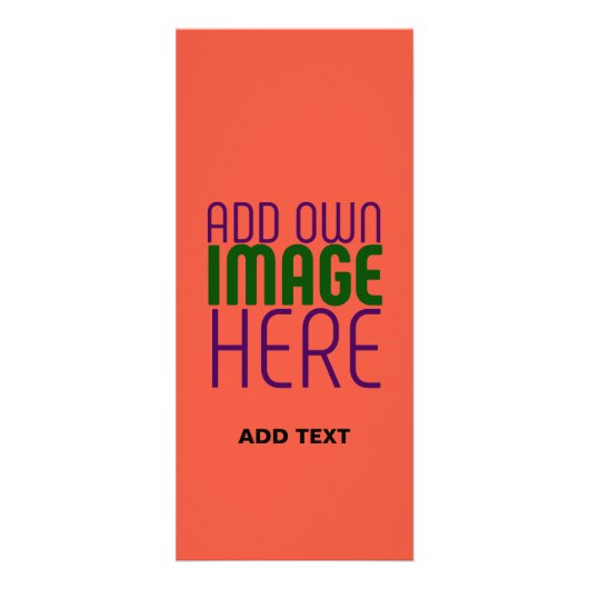 MODERNE EDITABLE TOMATO RED IMAGE TEXT TEMPLATE WERBEKARTE (Vorne)