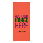 MODERNE EDITABLE TOMATO RED IMAGE TEXT TEMPLATE WERBEKARTE (Hinten)
