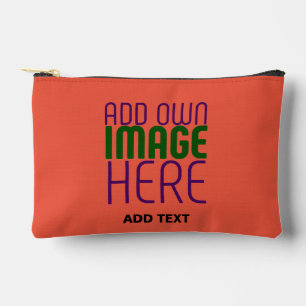 MODERNE EDITABLE TOMATO RED IMAGE TEXT TEMPLATE ZUBEHÖRTASCHE