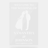 Moderne, EDITABLE Wedding Willkommen Acrylschild (Vorderseite)