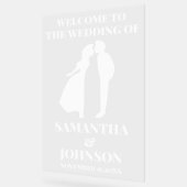 Moderne, EDITABLE Wedding Willkommen Acrylschild (Winkel)