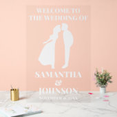 Moderne, EDITABLE Wedding Willkommen Acrylschild (Hochzeit)