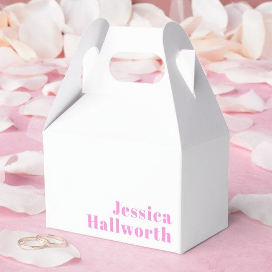 Moderne editierbare Geschäftsname oder Vor- und Na Geschenkschachtel (Hochzeit)