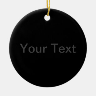 Moderne editierbare Schrift   Dunkelgrau & Schwarz Keramik Ornament