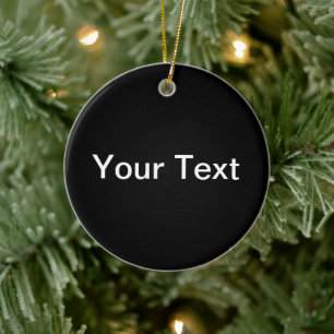 Moderne editierbare Text Schwarz & Weiß Keramik Ornament