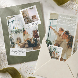 Moderne Editorial Foto Grid Holiday Card Feiertagskarte