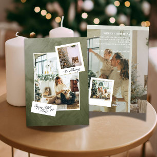 Moderne Editorial Foto Grid Holiday Card Feiertagskarte