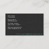 Moderne Edle Metall Visitenkarte Businesscard (Rückseite)