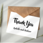 Moderne Eegant Black and White Foto Wedding Mitteilungskarte