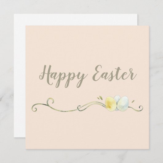 Moderne Eggertrio Osterflache Karte (Vorne/Hinten)