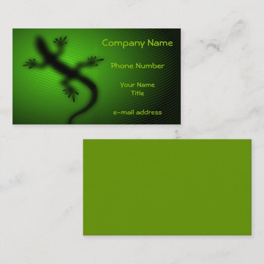 Moderne Eidechsen-Silhouette Visitenkarte (Vorne/Hinten)