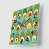 Moderne Eier aus dem Mittelalter Quadratische Wanduhr (Winkel)