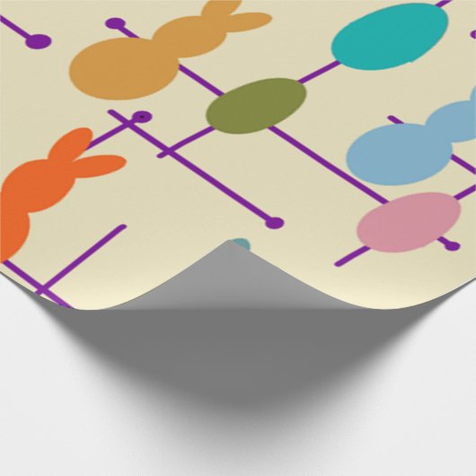 Moderne Eier und Bunnies des Mittelalters Geschenkpapier (Ecke)