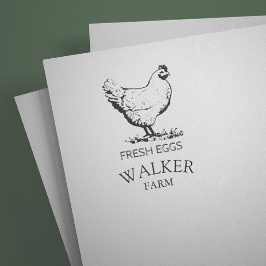 Moderne Eierkarton für Monogramm Permastempel