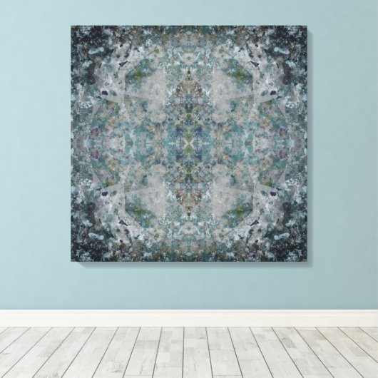 Moderne, eine Art Abstrakte Kunst in einer foggisc Leinwanddruck (Insitu (Holzboden))