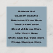 Moderne, eine Art Abstrakte Kunst in einer foggisc Quadratische Visitenkarte (Rückseite)