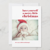 Moderne, einfach anpassbare Weihnachtskarte für da Einladung (Vorderseite)