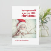 Moderne, einfach anpassbare Weihnachtskarte für da Einladung (Stehend Vorderseite)