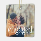 Moderne, einfach bearbeitbare Farbe Verlobt 2 Foto Keramikornament (Links)