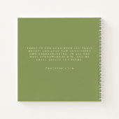 Moderne, einfach gesegnete Moss Green Sermon Notes Notizblock (Rückseite)