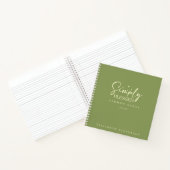 Moderne, einfach gesegnete Moss Green Sermon Notes Notizblock (Innenseite)