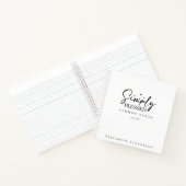 Moderne, einfach gesegnete Schwarz-Weiß-Sermon-Not Notizblock (Innenseite)