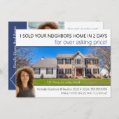 Moderne, einfach verkaufte Berufliche Realtor Post Einladung (Vorne/Hinten)