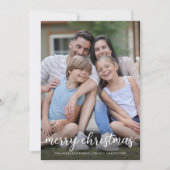 Moderne, einfache 2-Foto Frohe Weihnachten (Vorderseite)