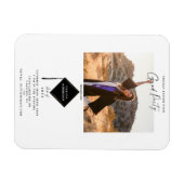 Moderne Einfache 2-Foto-Graduiertenparty - Einladu Magnet (Horizontal)