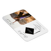 Moderne Einfache 2-Foto-Graduiertenparty - Einladu Magnet (Rechte Seite)